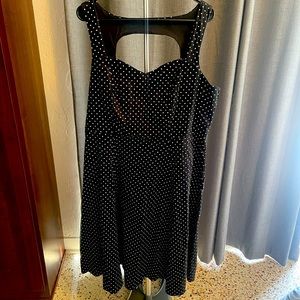 Torrid black and white polka dot pin up dress